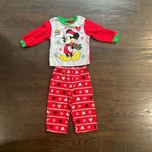 COPY - 24 months boys Mickey mouse Disney fleece christmas pajamas